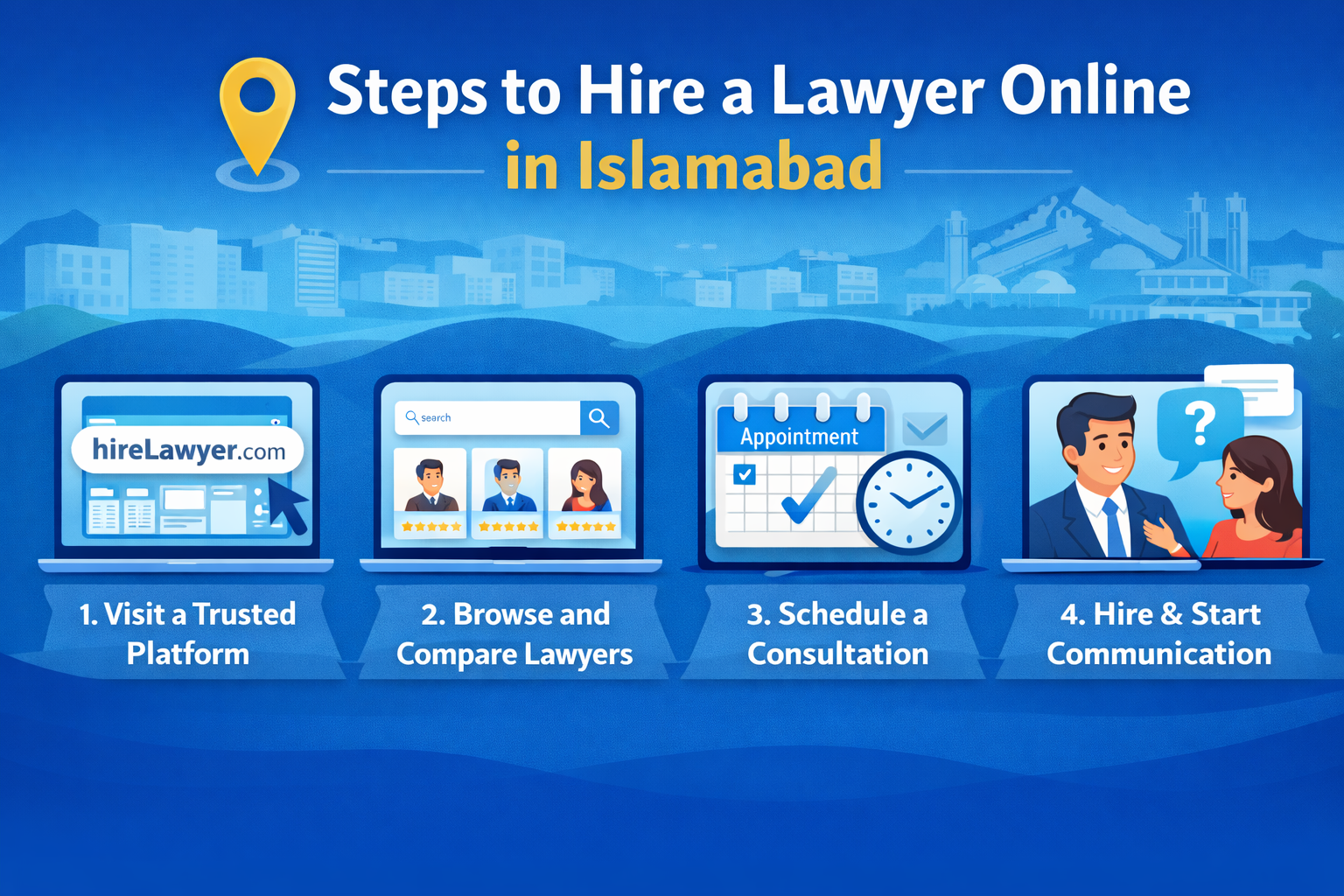 Steps to Hire a Lawyer Online in Islamabad