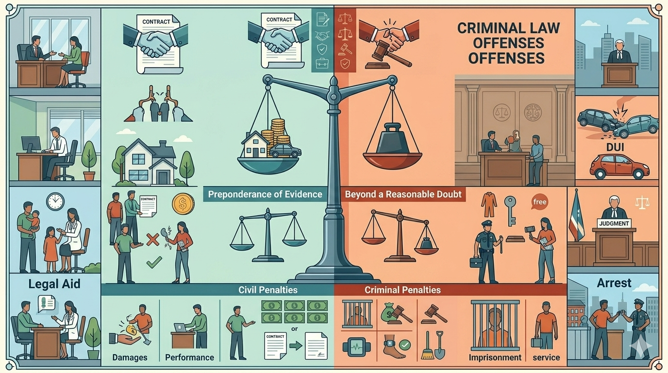 Civil law and Criminal Law