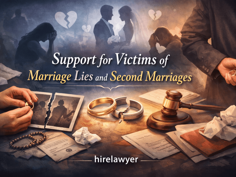 Support for Victims of Marriage Lies and Second Marriages